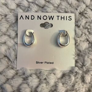 And Now This Silver Plated Huggie Hoop Earrings | Minimalist